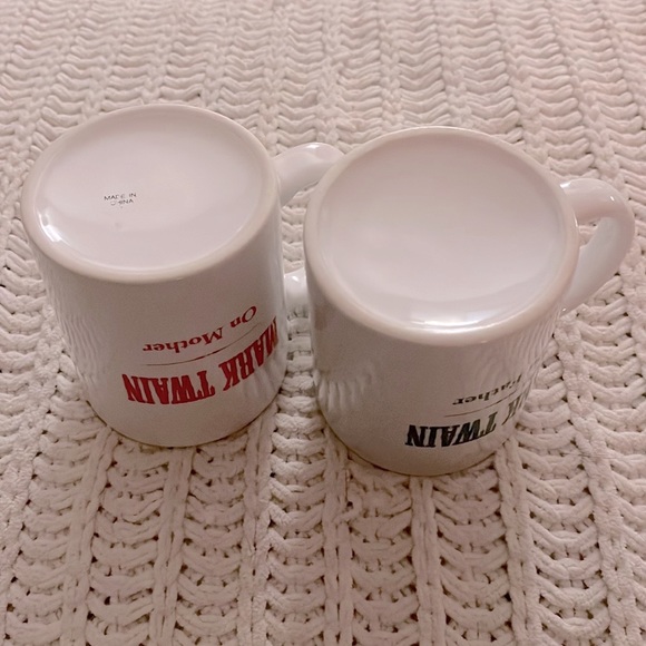 ❣️Mark Twain White Red Blue His & Hers Home Kitchen Black Tea Coffee Mugs (x2)❣️ - Picture 9 of 9